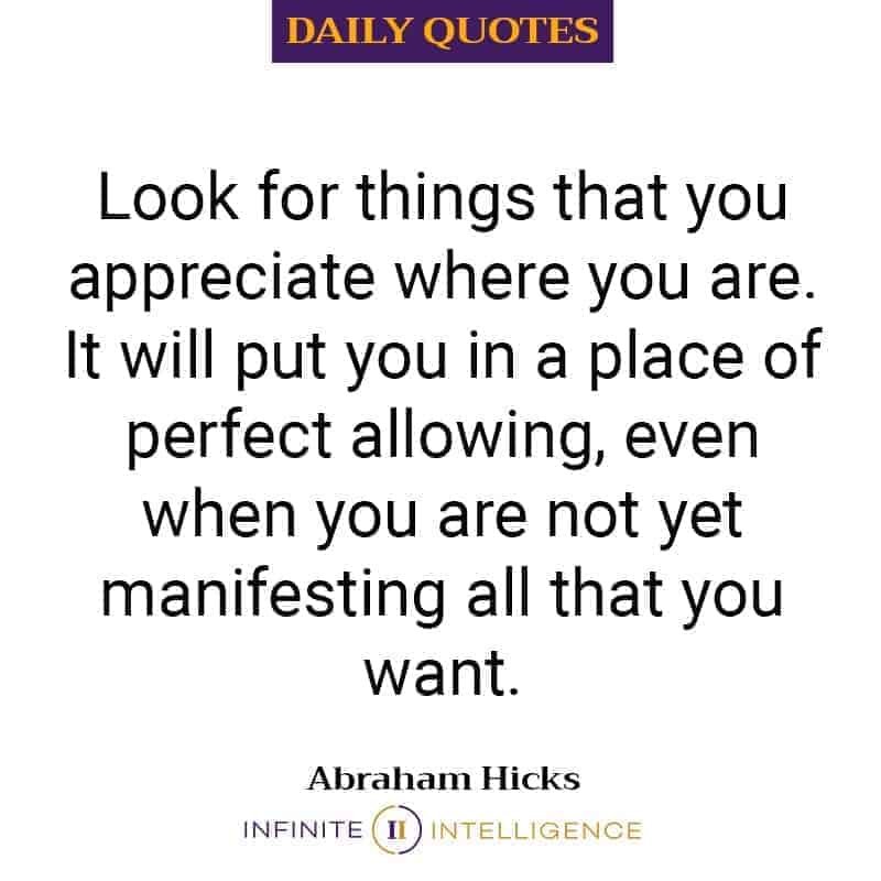 Appreciate Where You Are