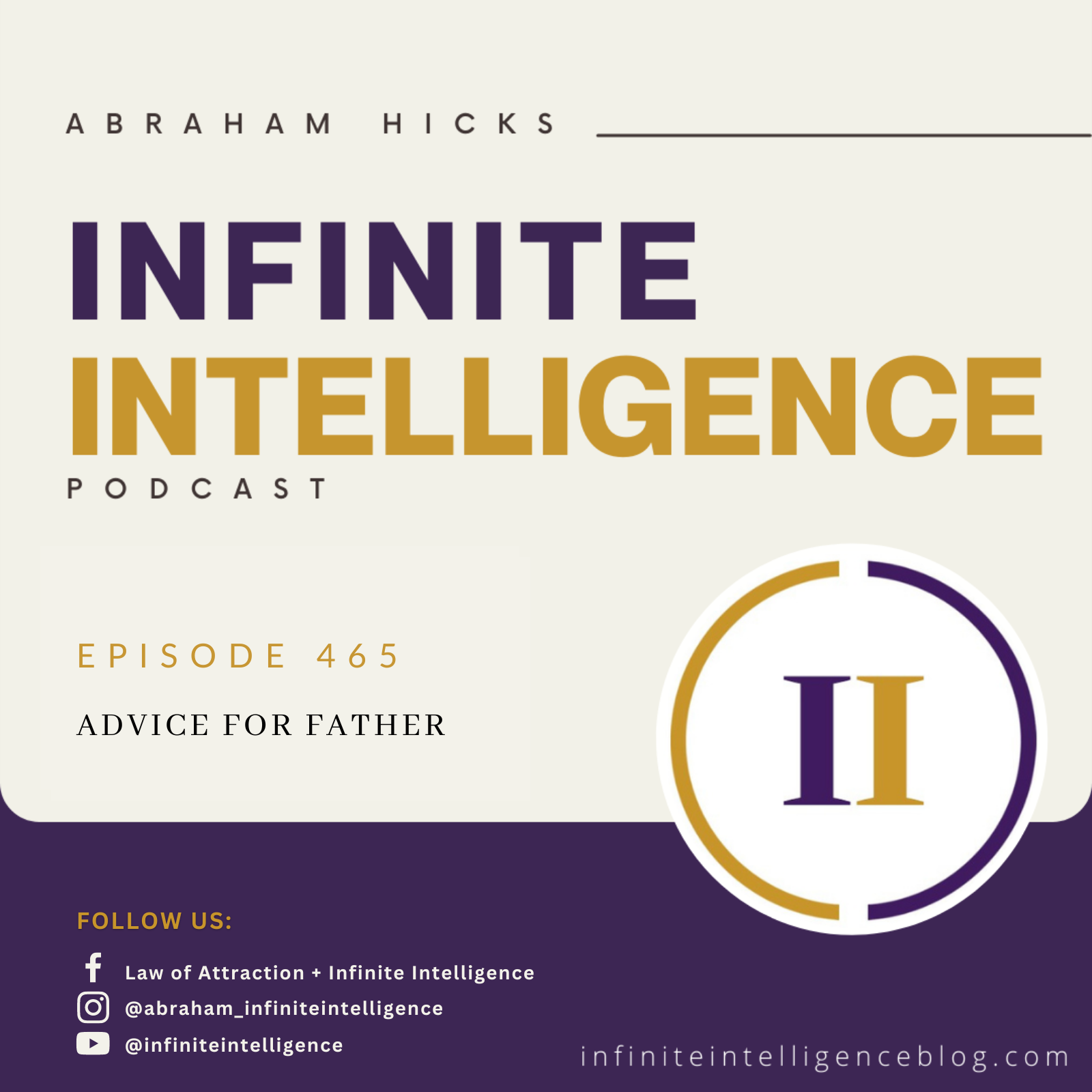 Infinite Intelligence Podcast Episode #465 - Advice For Father 1 465