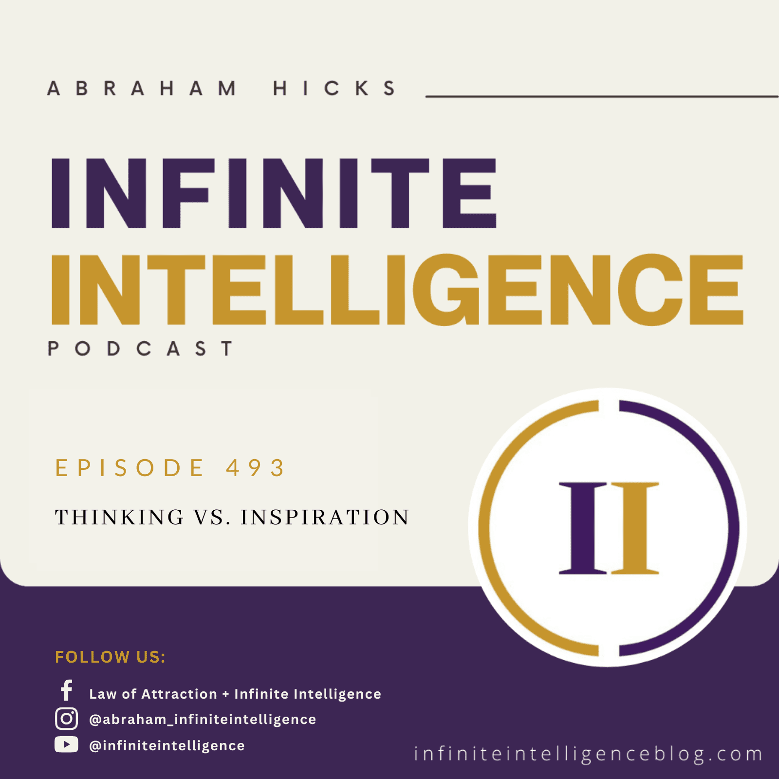 Infinite Intelligence Podcast Episode #493 - Thinking Vs. Inspiration 1 493